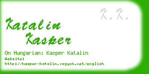 katalin kasper business card